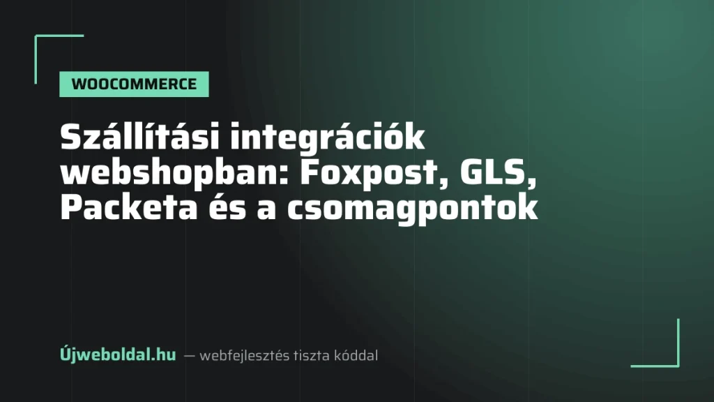 Szállítási integrációk webshopban: Foxpost, GLS, Packeta és a csomagpontok